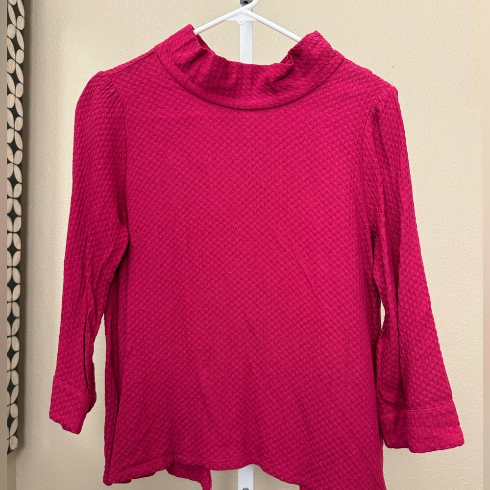 Buru magenta long sleeve mod top size M